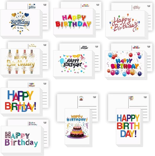 100 pack birthday cards happy - 100,