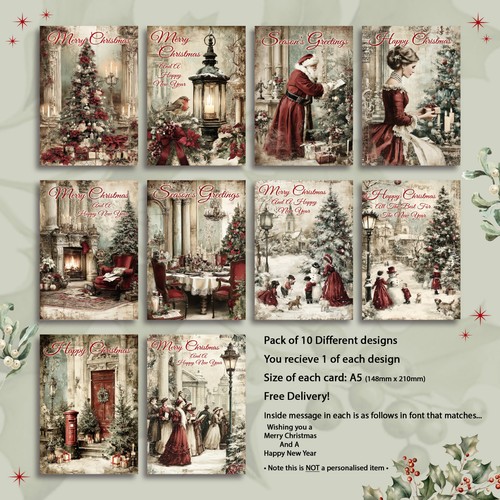 Pack christmas cards - 10,