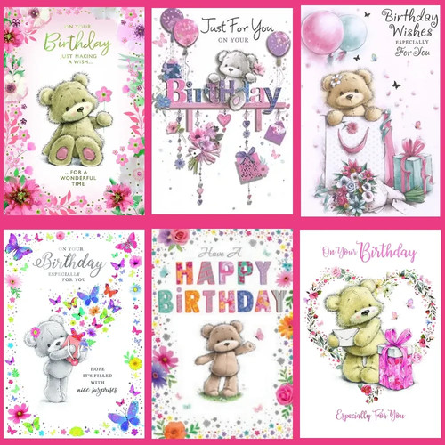 Pack cute birthday - of, cards