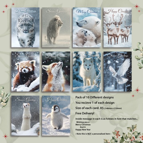 Pack christmas cards - 10,