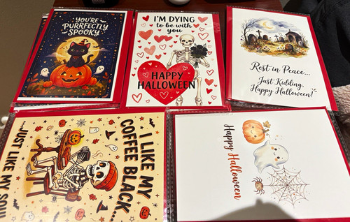 Halloween greeting card - halloween,