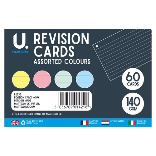 Revision cards assorted - u.®,