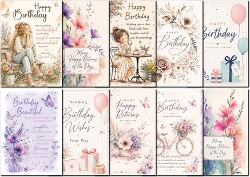 Pack happy birthday cards - birthday,