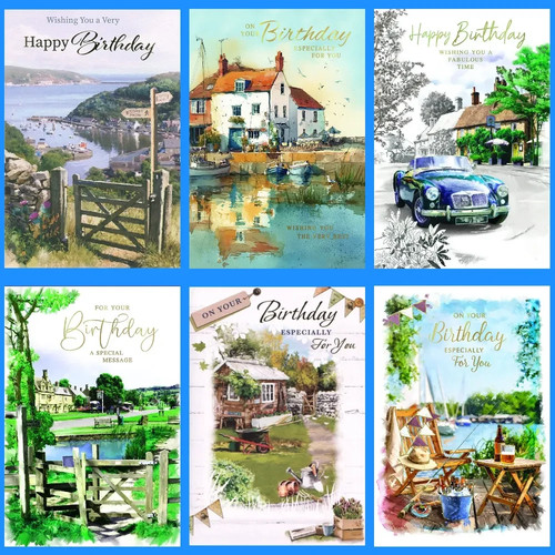 Pack male birthday cards - of,