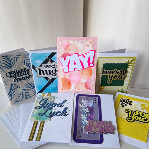 Handmade style folded - folded, greeting